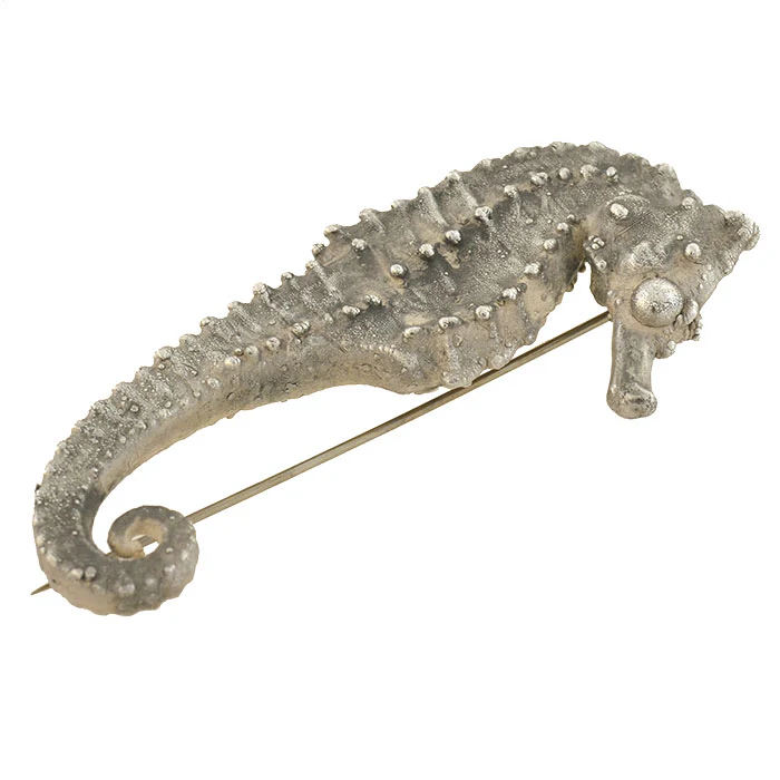 CARL SCHON Vintage Large Sterling Seahorse Pin - Image 2