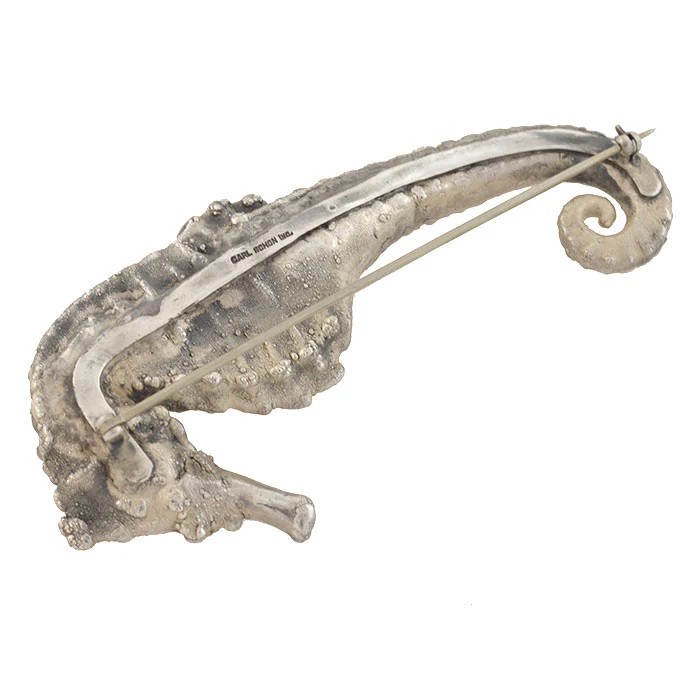 CARL SCHON Vintage Large Sterling Seahorse Pin - Image 4