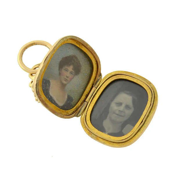 Edwardian English 9kt Hidden Locket Signet Fob - Image 6