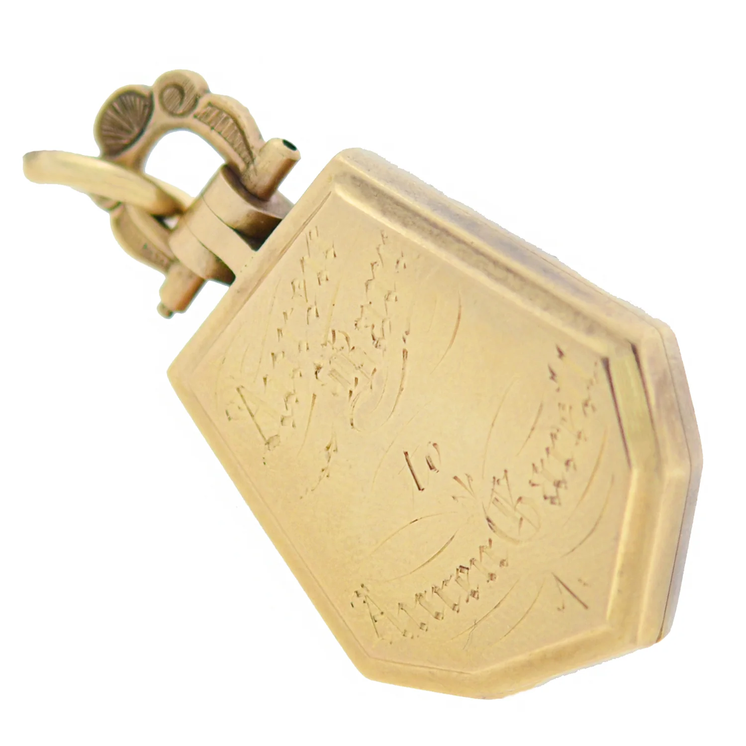 Victorian 15kt Inlaid Gold Quartz Locket - Image 4