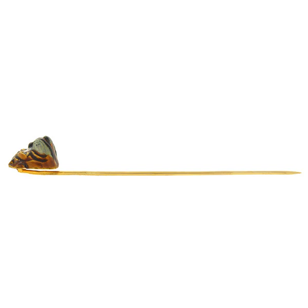 Victorian 18kt Enamel & Diamond Bulldog Stick Pin - Image 4