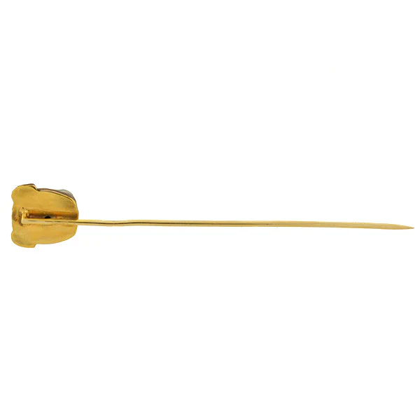 Victorian 18kt Enamel & Diamond Bulldog Stick Pin - Image 5