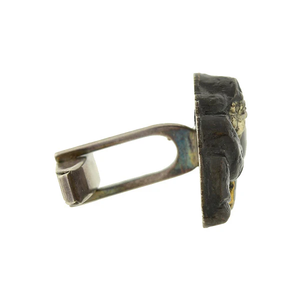 Victorian Japanese Sterling Figural Shakudo Cufflinks - Image 5