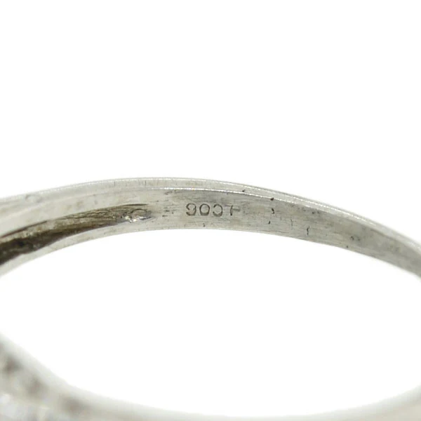 Art Deco Platinum Diamond Engagement Ring 0.59ct - Image 6