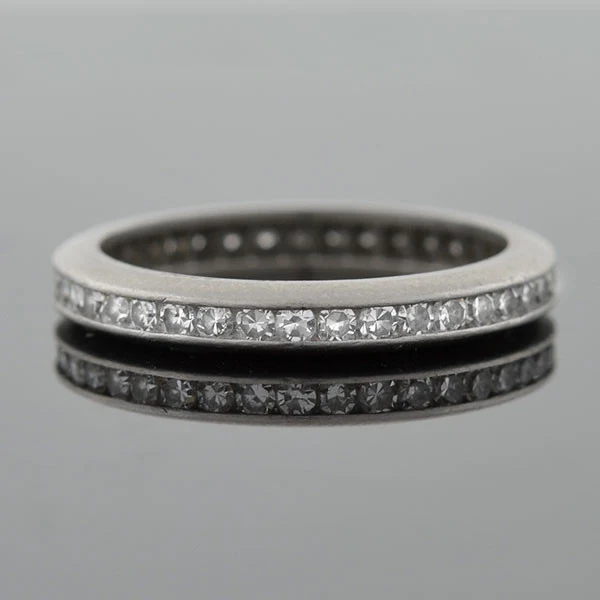 Art Deco Platinum Diamond Eternity Band