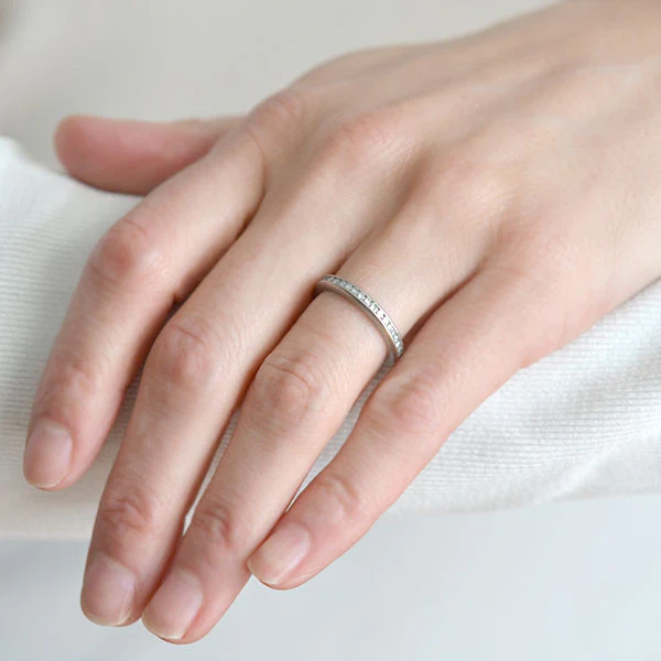 Art Deco Platinum Diamond Eternity Band - Image 5
