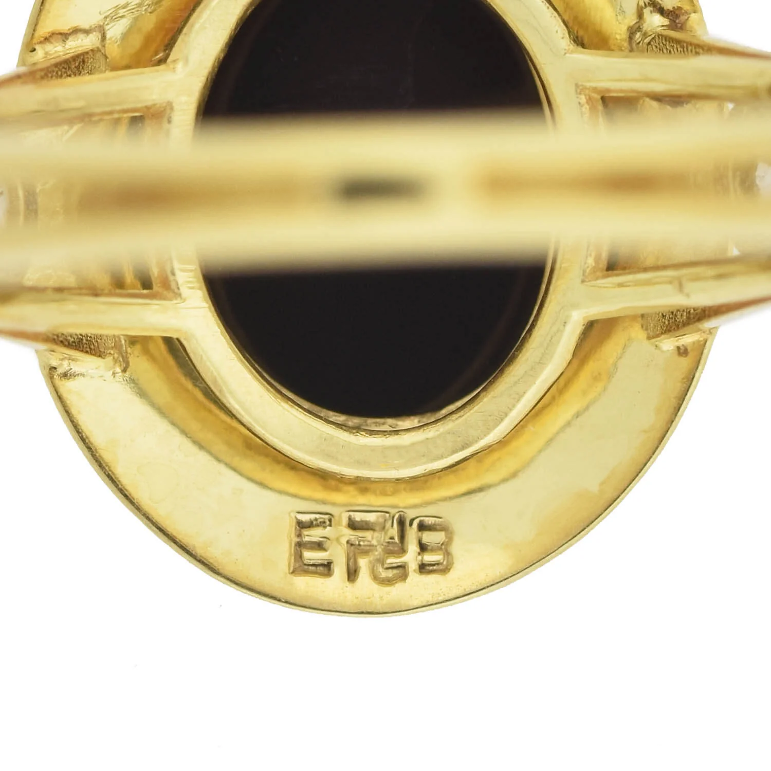 Edwardian 18kt Sardonyx + Diamond Native American Cameo Ring - Image 4