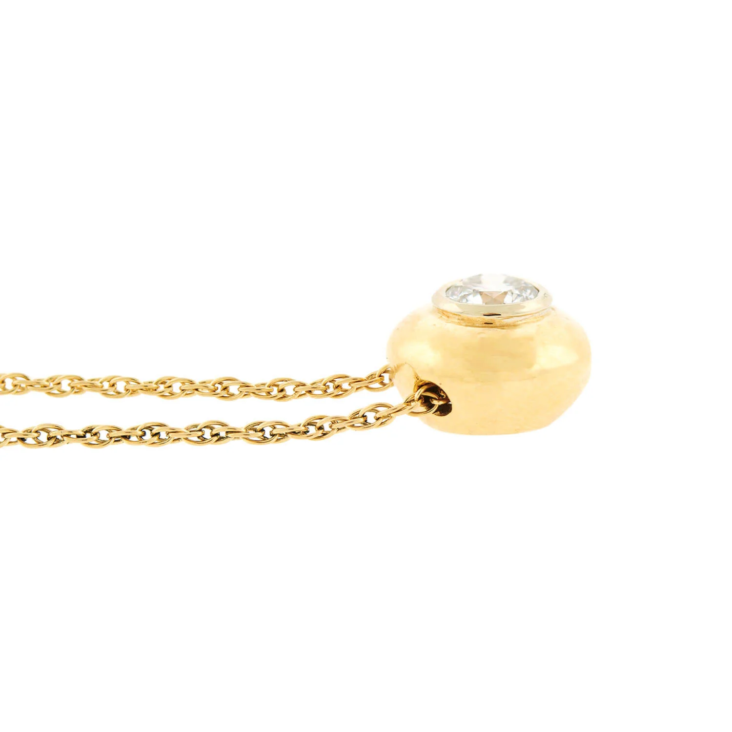Estate 14k Diamond Pendant Necklace .5ctw - Image 3