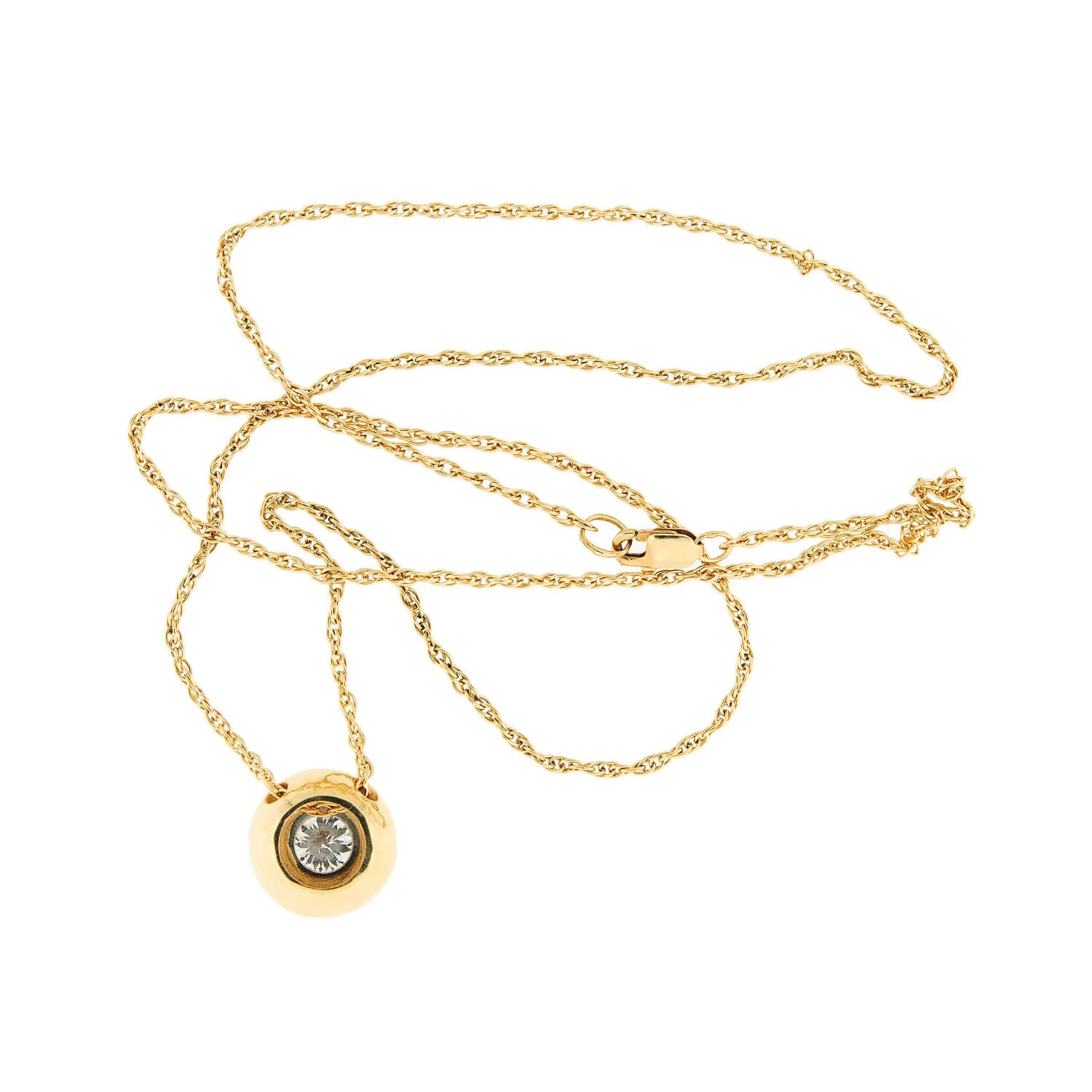 Estate 14k Diamond Pendant Necklace .5ctw - Image 4