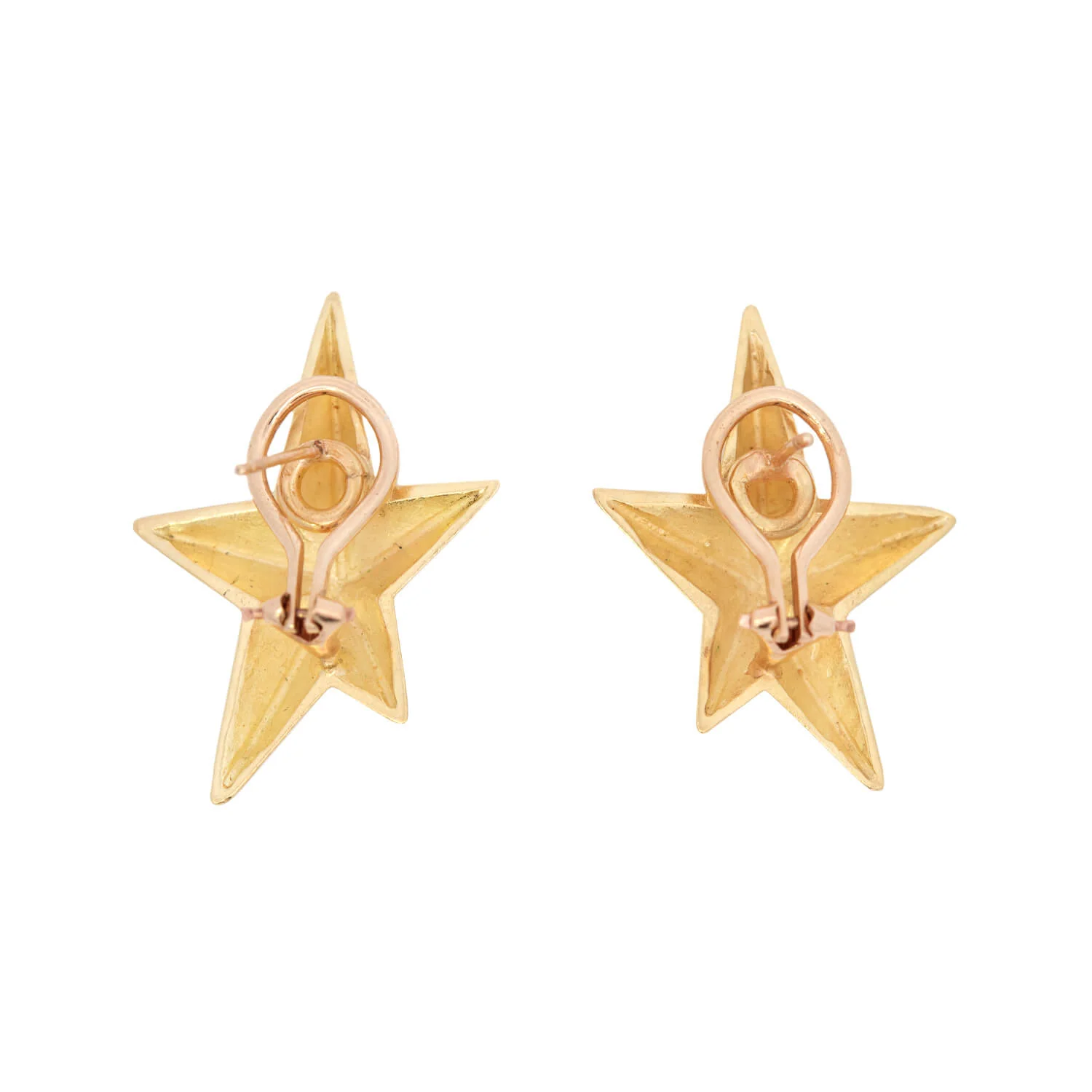 Estate 18k “Tiffany Style” Star Earrings 8.7dtw - Image 3