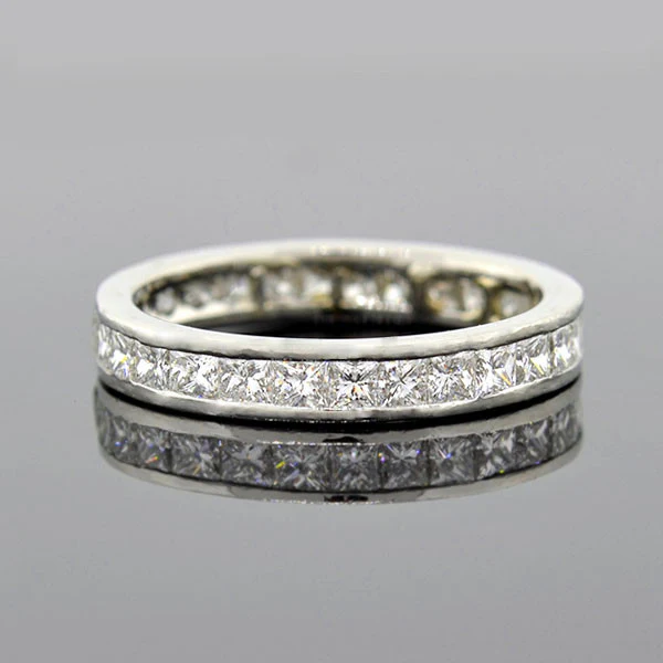 Estate Platinum Princess Cut Diamond Eternity Band 2.00ctw - Image 3