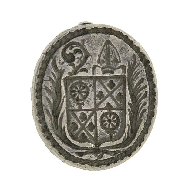 Victorian Sterling Family Crest Cherub Fob - Image 4