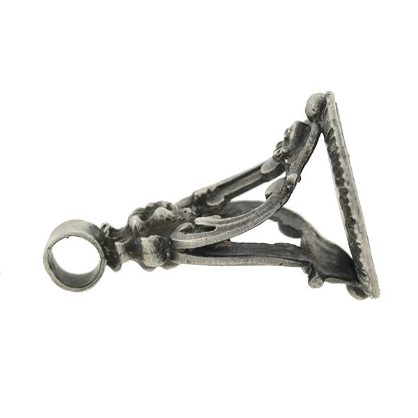 Victorian Sterling Family Crest Cherub Fob - Image 5