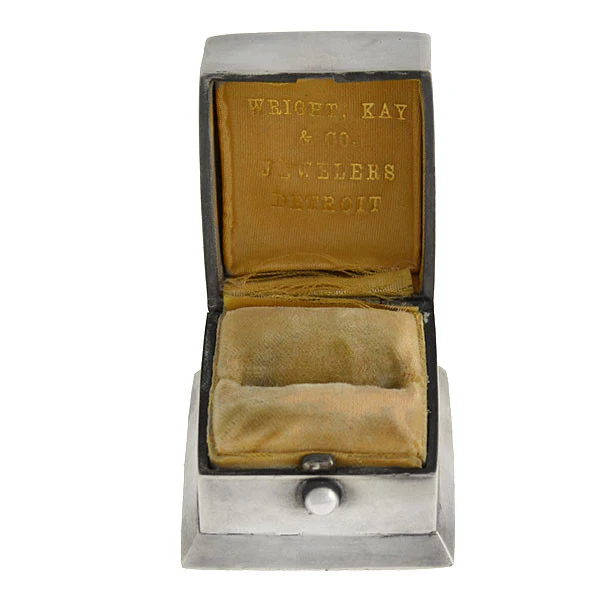 WRIGHT-KAY & CO. JEWELERS Art Deco Sterling Ring Box - Image 4