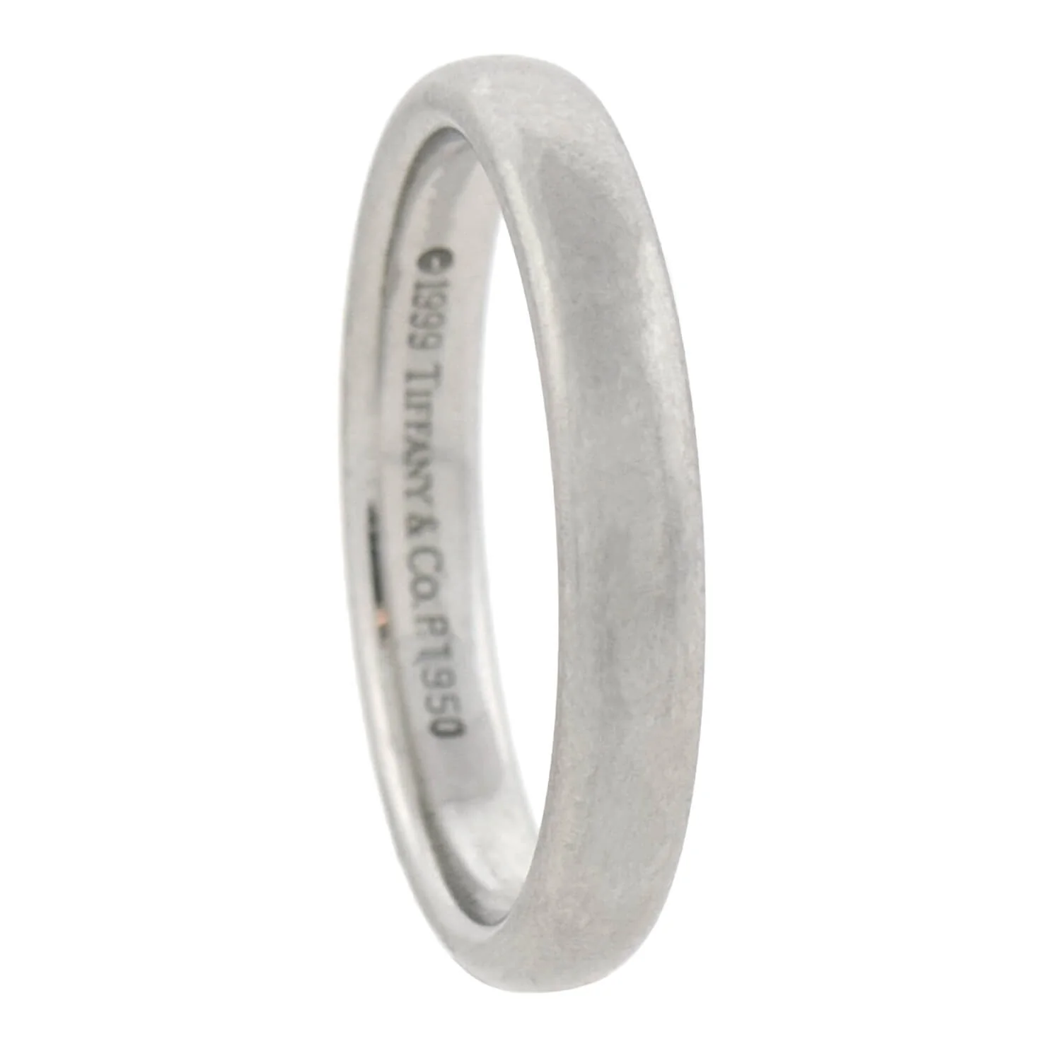 TIFFANY & CO. Vintage Platinum Wedding Band Ring - Image 4