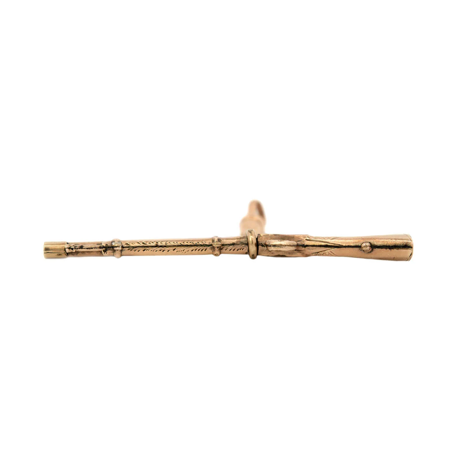 Victorian 14k Hunting Rifle Fob Watch Key Pendant - Image 5
