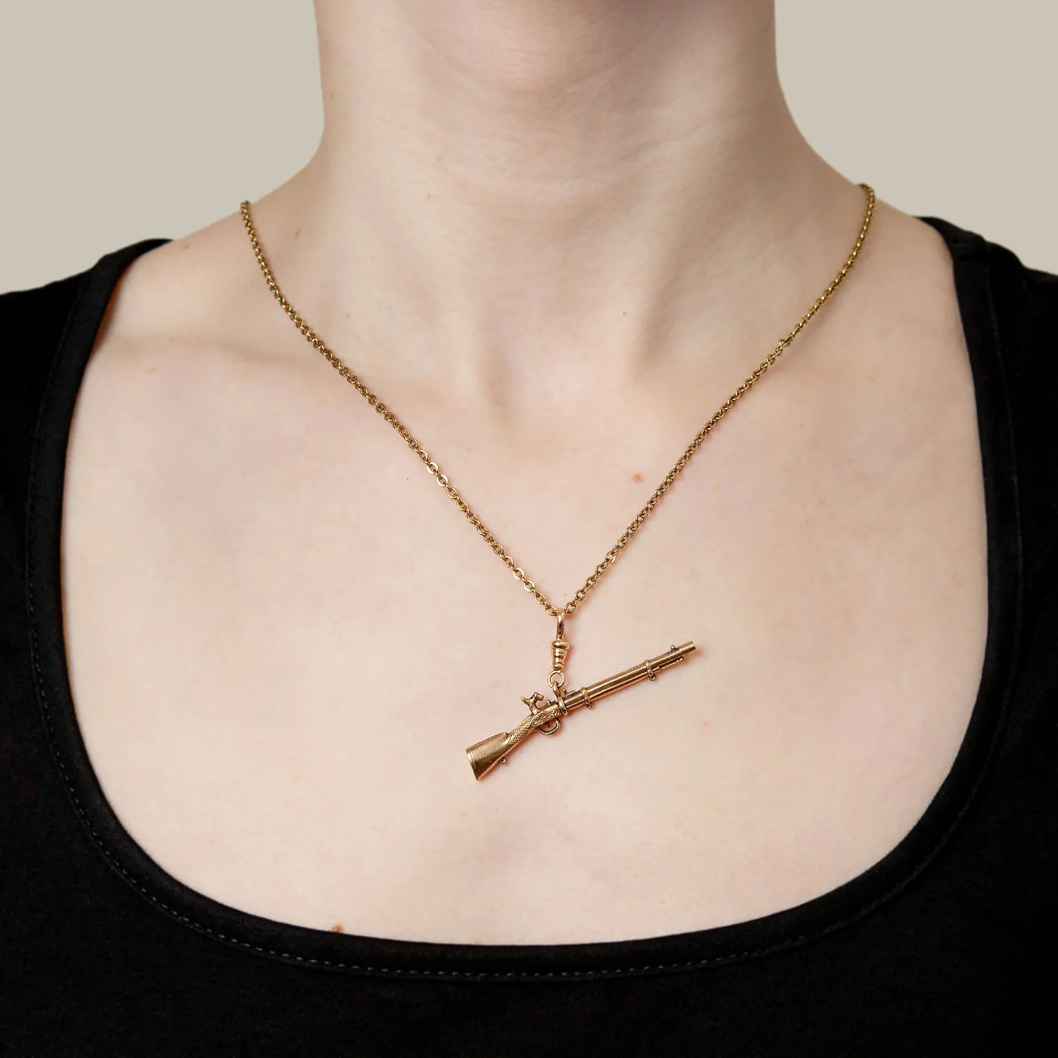 Victorian 14k Hunting Rifle Fob Watch Key Pendant - Image 6