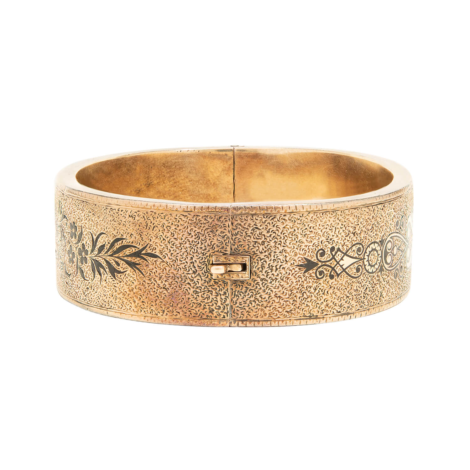 Victorian 14kt Gold Bangle Enamel Tracery "Wedding Bracelet" Set - Image 3