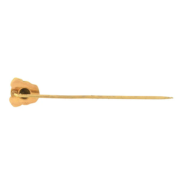 Victorian 14kt Rose Cut Diamond Dog Stick Pin - Image 4