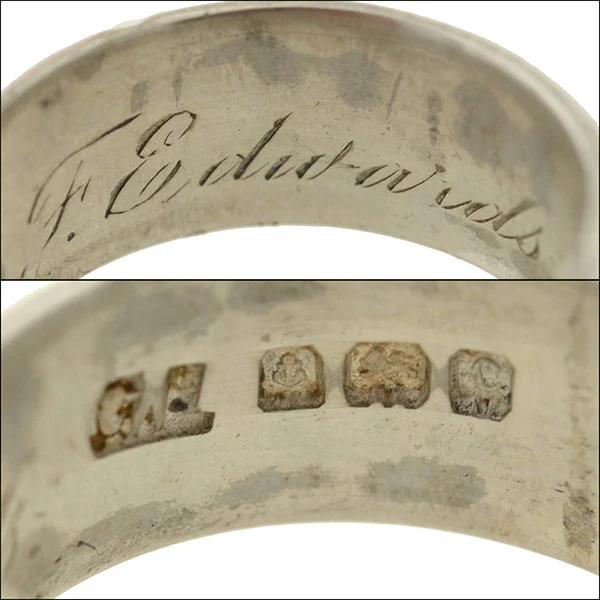 Victorian English Sterling Silver Buckle Ring - Image 6