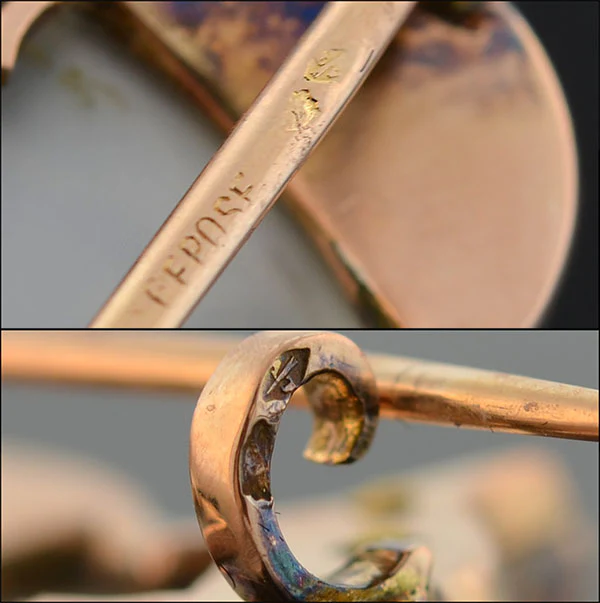 Victorian French 18kt Enamel Diamond & Moonstone "Fred Archer" Jockey Pin - Image 6