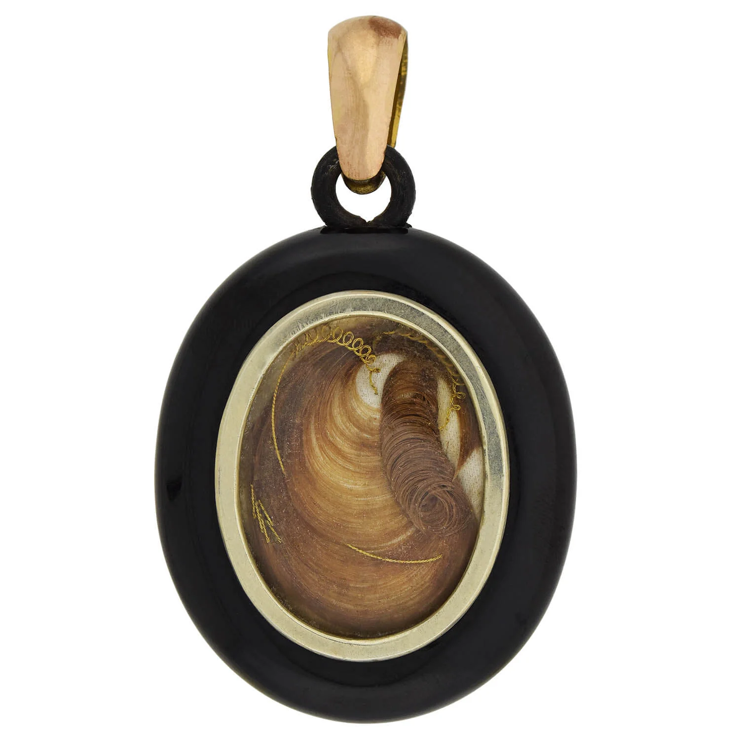 Victorian Large 10kt Onyx + Seed Pearl Cross Locket Pendant - Image 2
