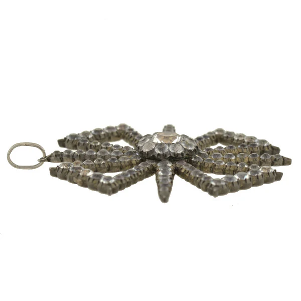 Victorian Large Sterling & French Paste Maltese Cross Pendant - Image 4