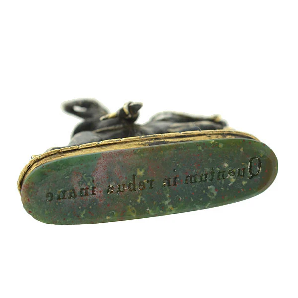 Victorian Silver & 15kt Horse Bloodstone Figural Fob - Image 4