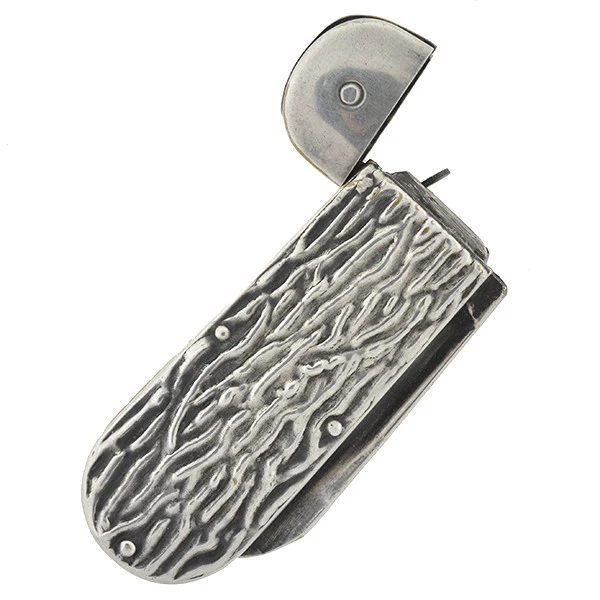 Victorian Silver Plated Pocket Knife Match Safe - Image 2