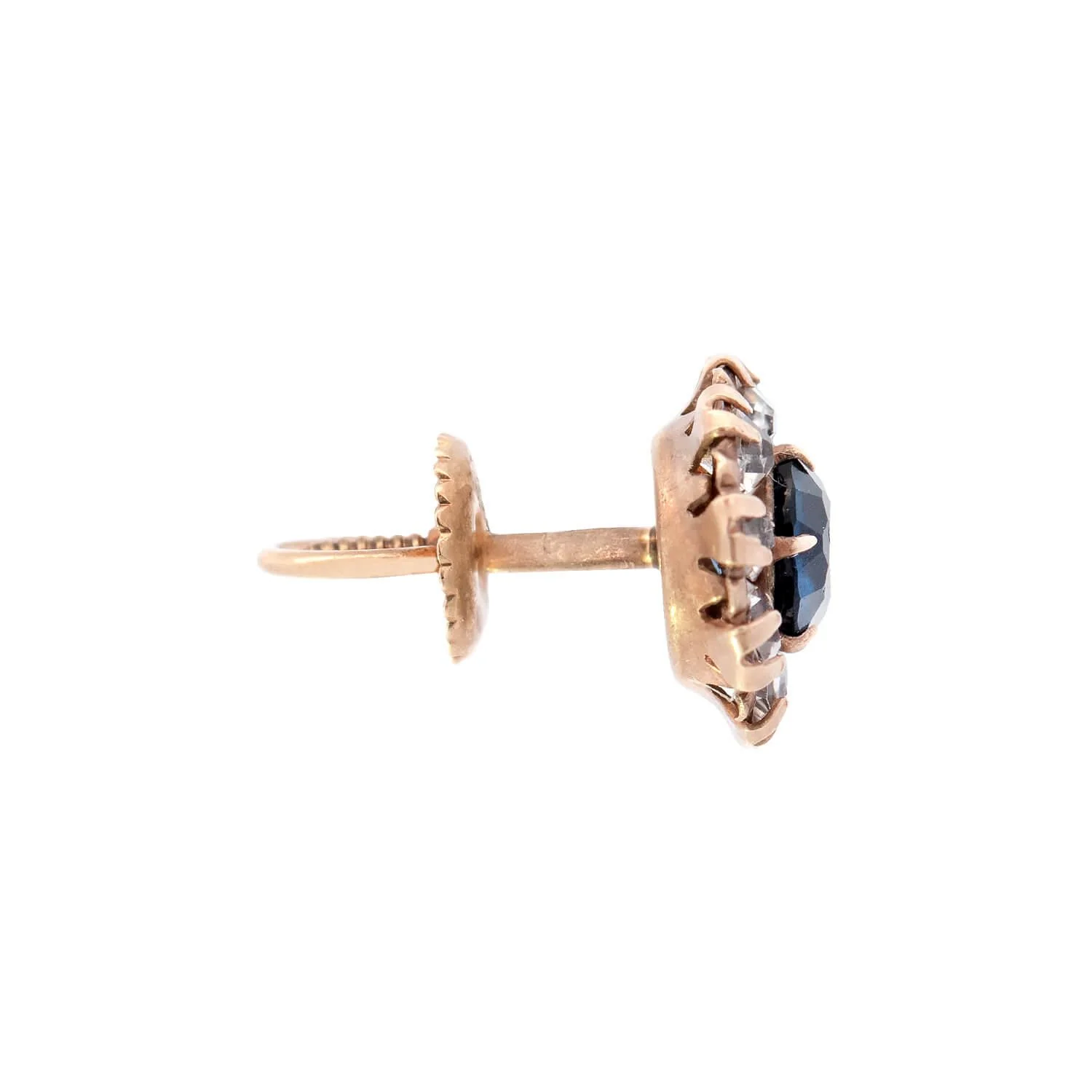Art Deco 10k Paste and Rhinestone Studs - Image 2