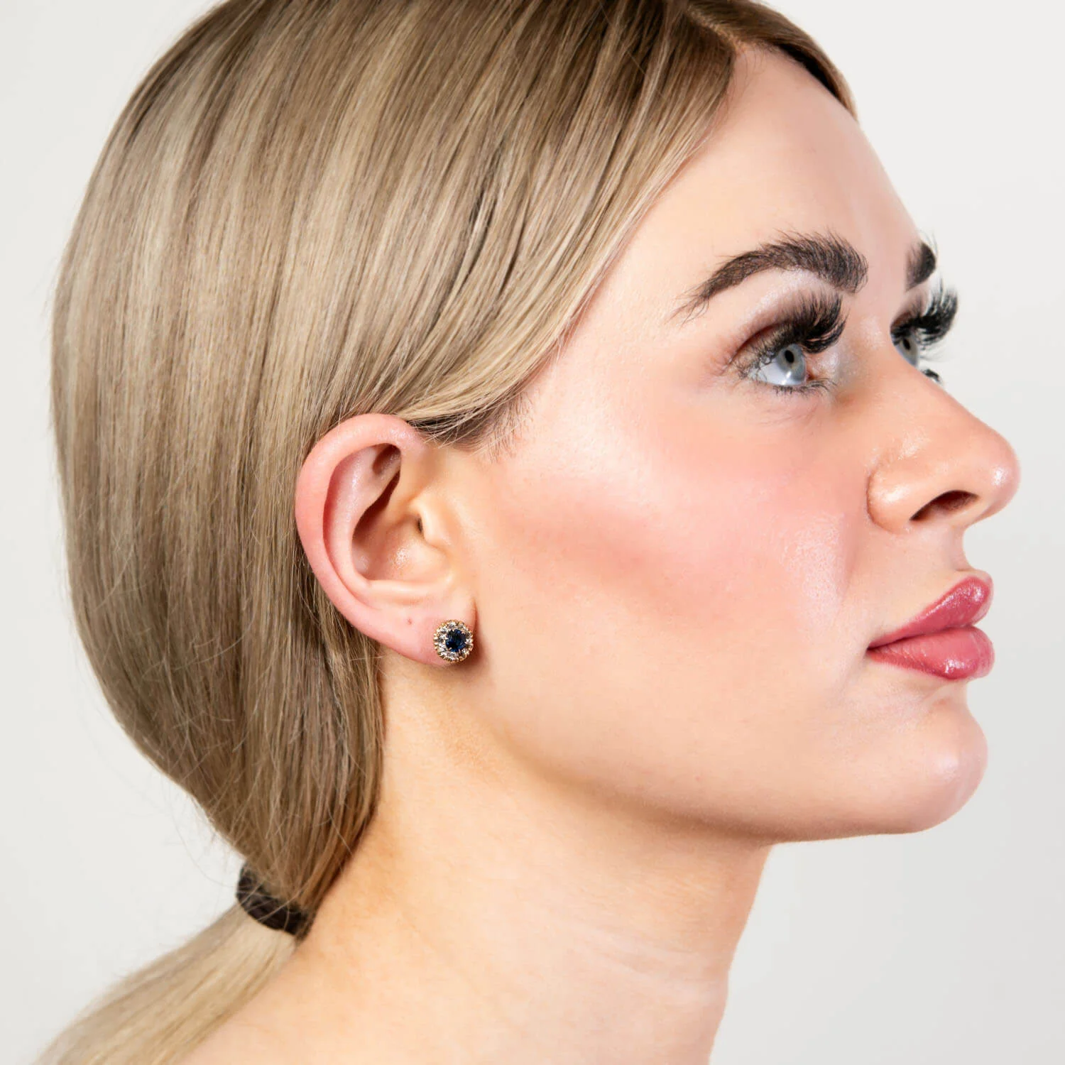 Art Deco 10k Paste and Rhinestone Studs - Image 4