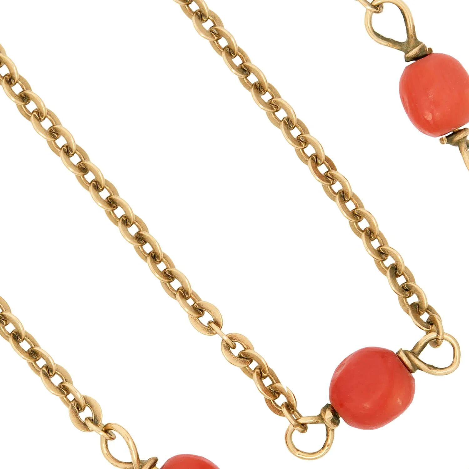Art Deco 14k Coral Bead Necklace - Image 4