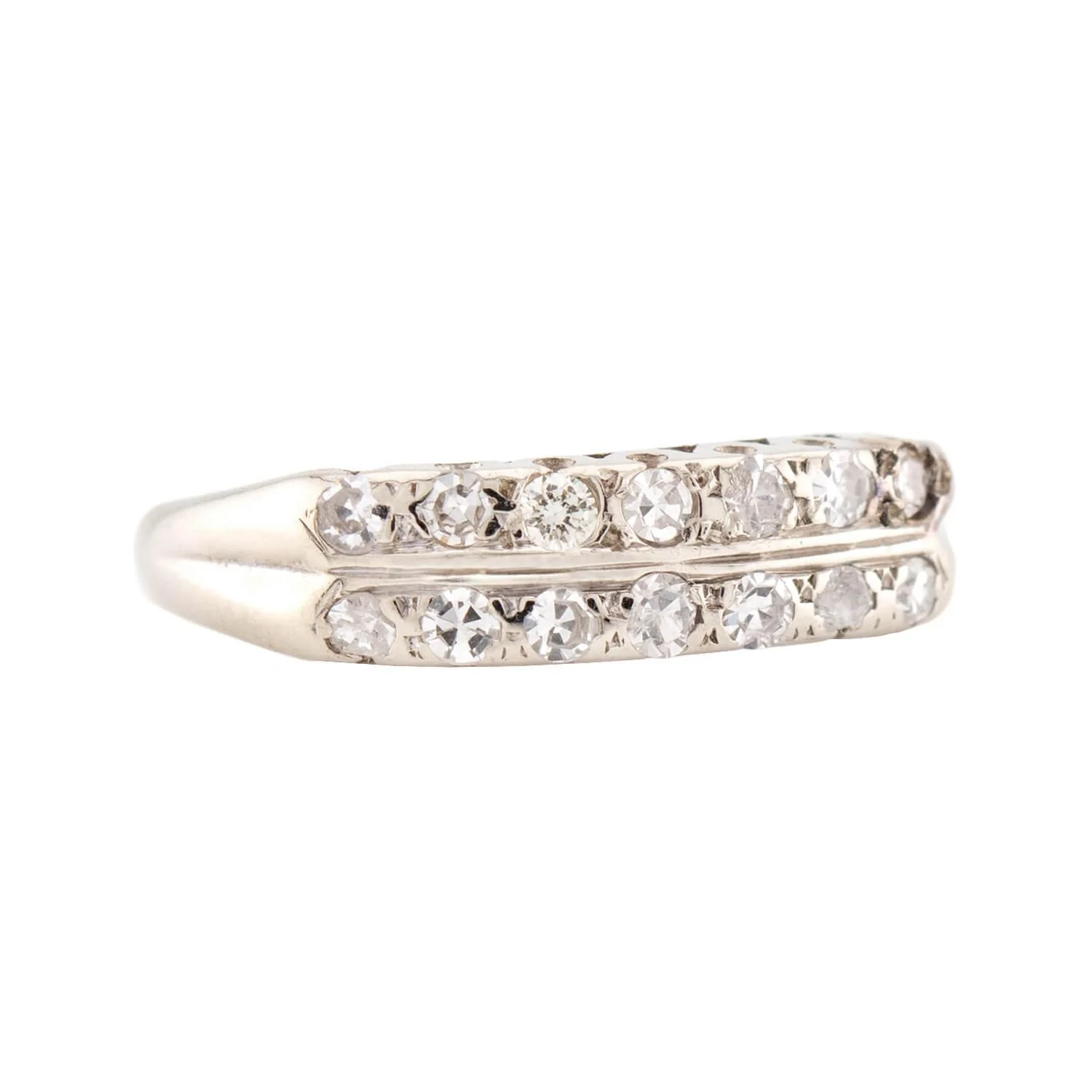 Art Deco 14k Diamond Half Band - Image 2