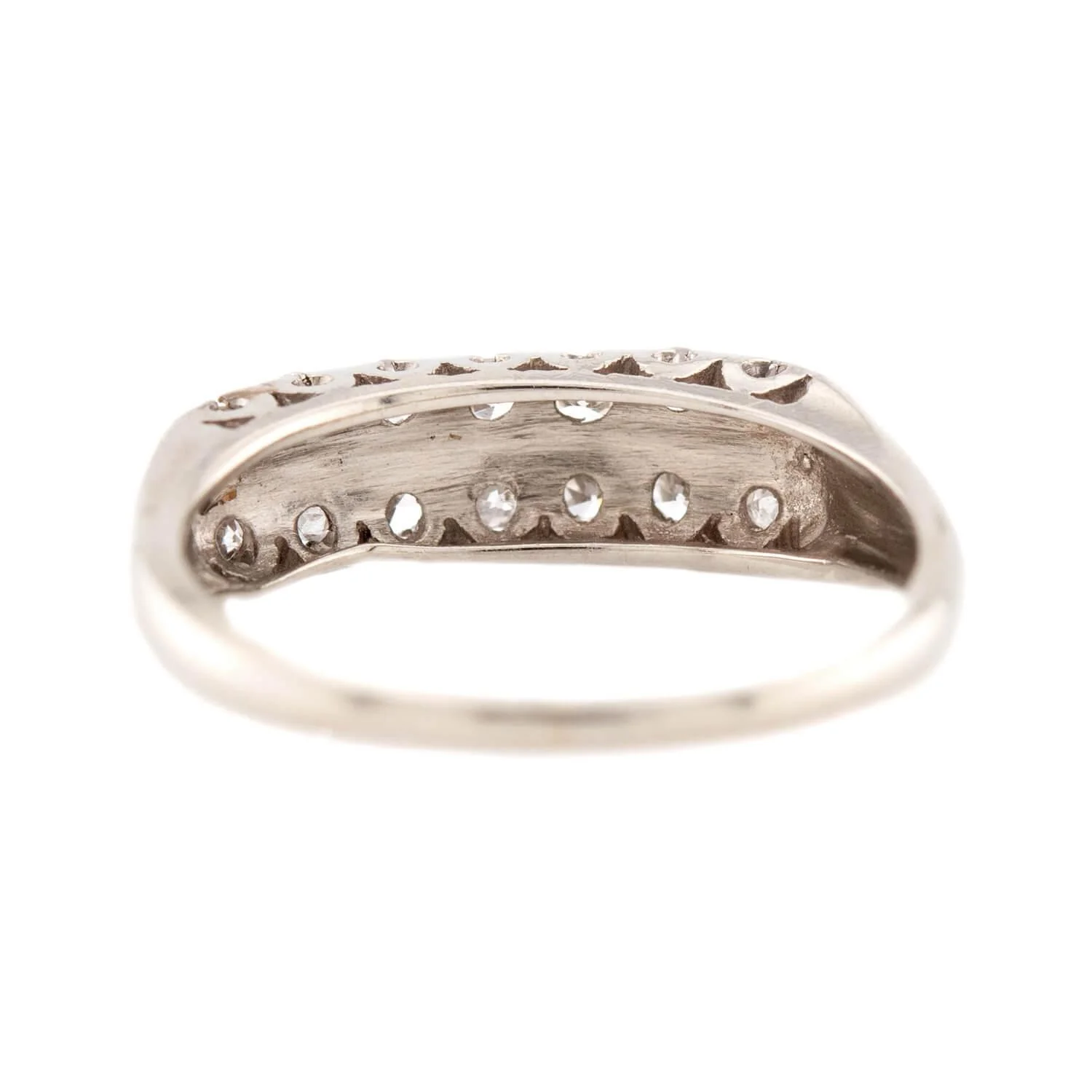 Art Deco 14k Diamond Half Band - Image 5