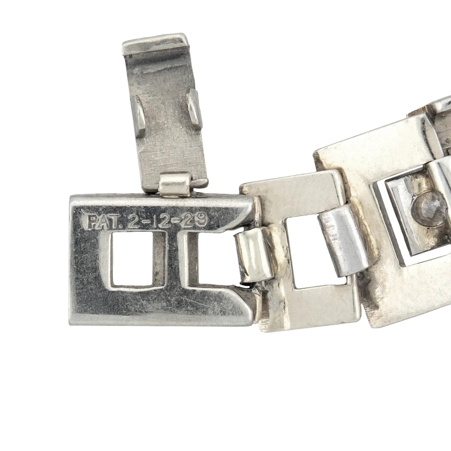 Art Deco 14kt/Platinum + Diamond Bracelet 0.90ctw - Image 5