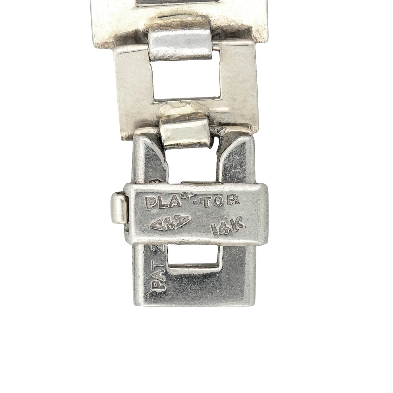 Art Deco 14kt/Platinum + Diamond Bracelet 0.90ctw - Image 6