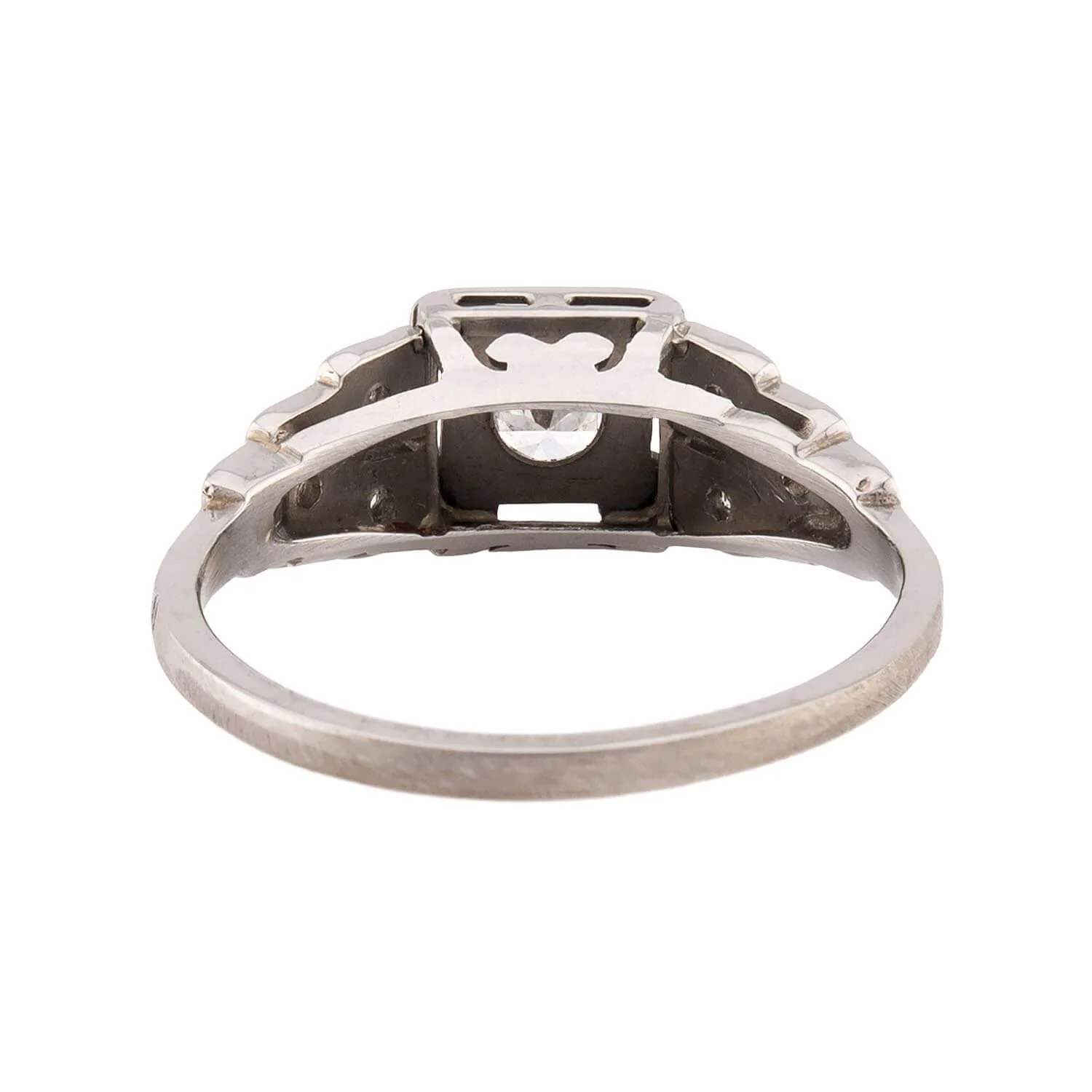 Art Deco 18k Diamond Engagement Ring .20ct - Image 5