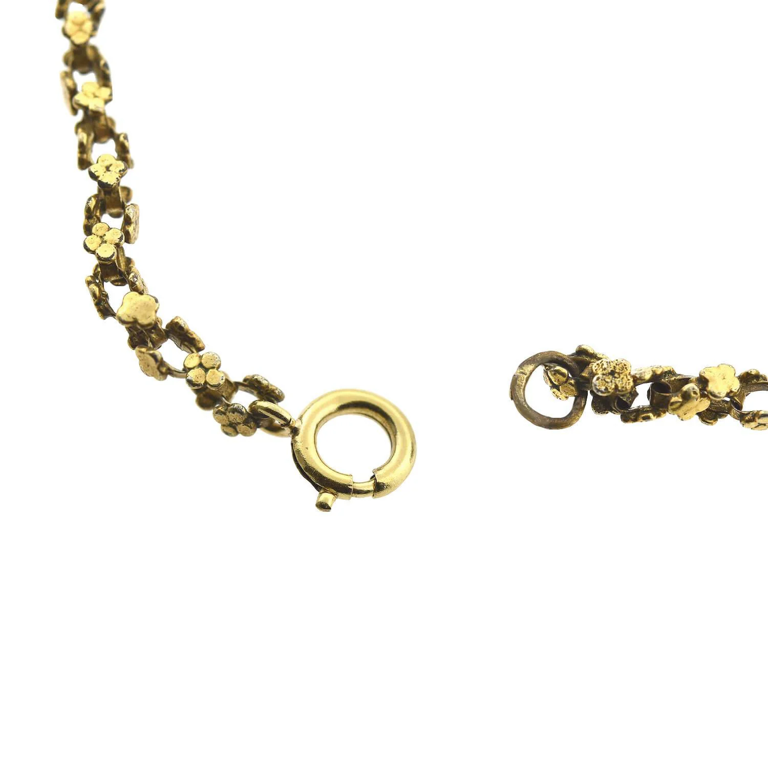 Art Deco Brass + Glass Large Cross Pendant Necklace - Image 5