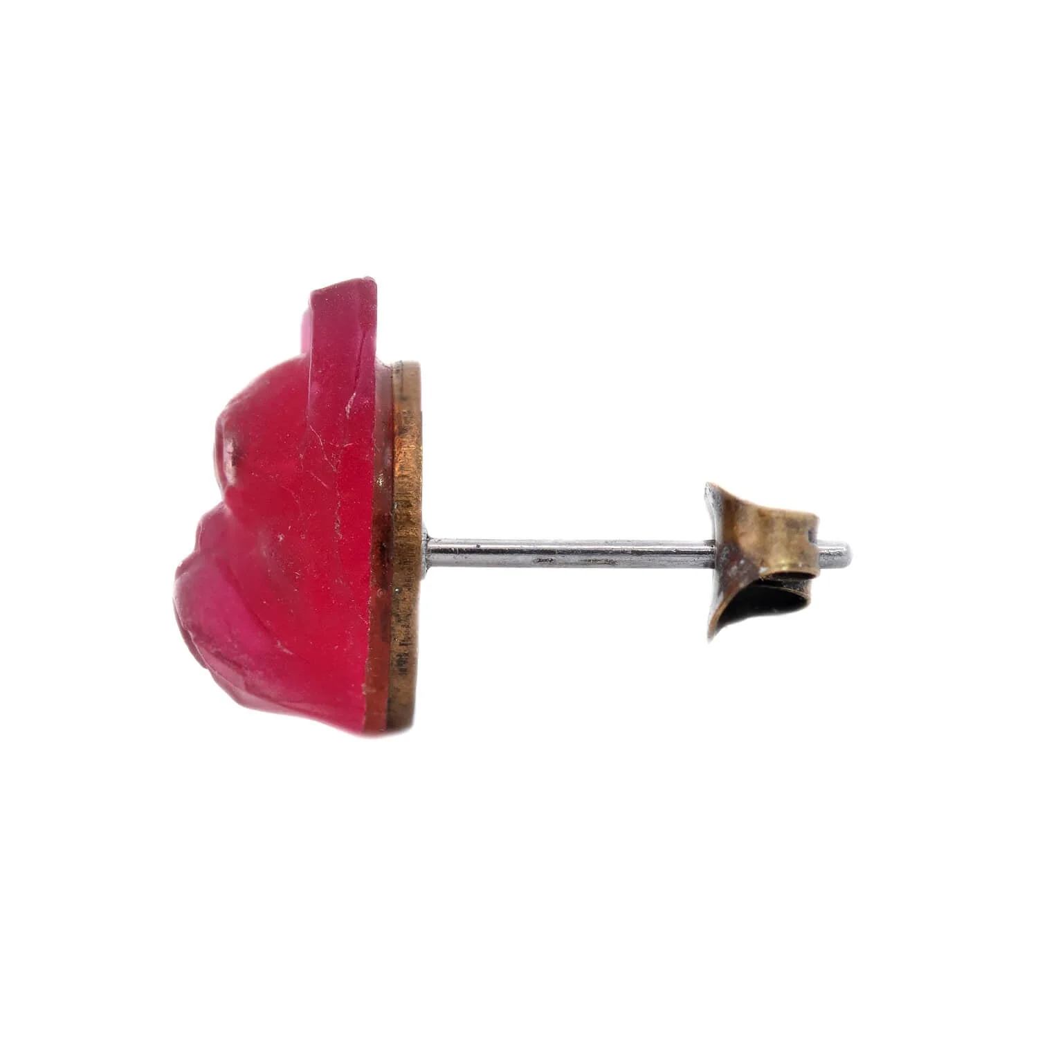 Art Deco Czechoslovakian Glass Dog Earrings - Image 2