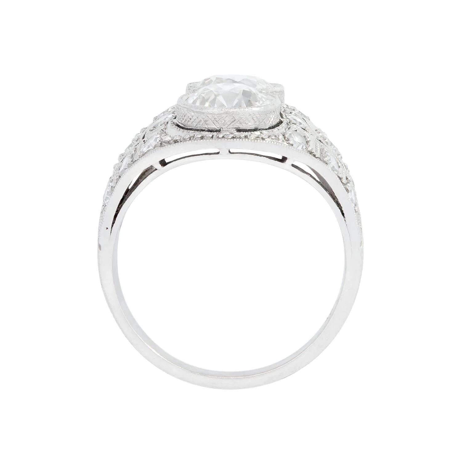 Art Deco Platinum Diamond Two-Stone Ring - Image 4