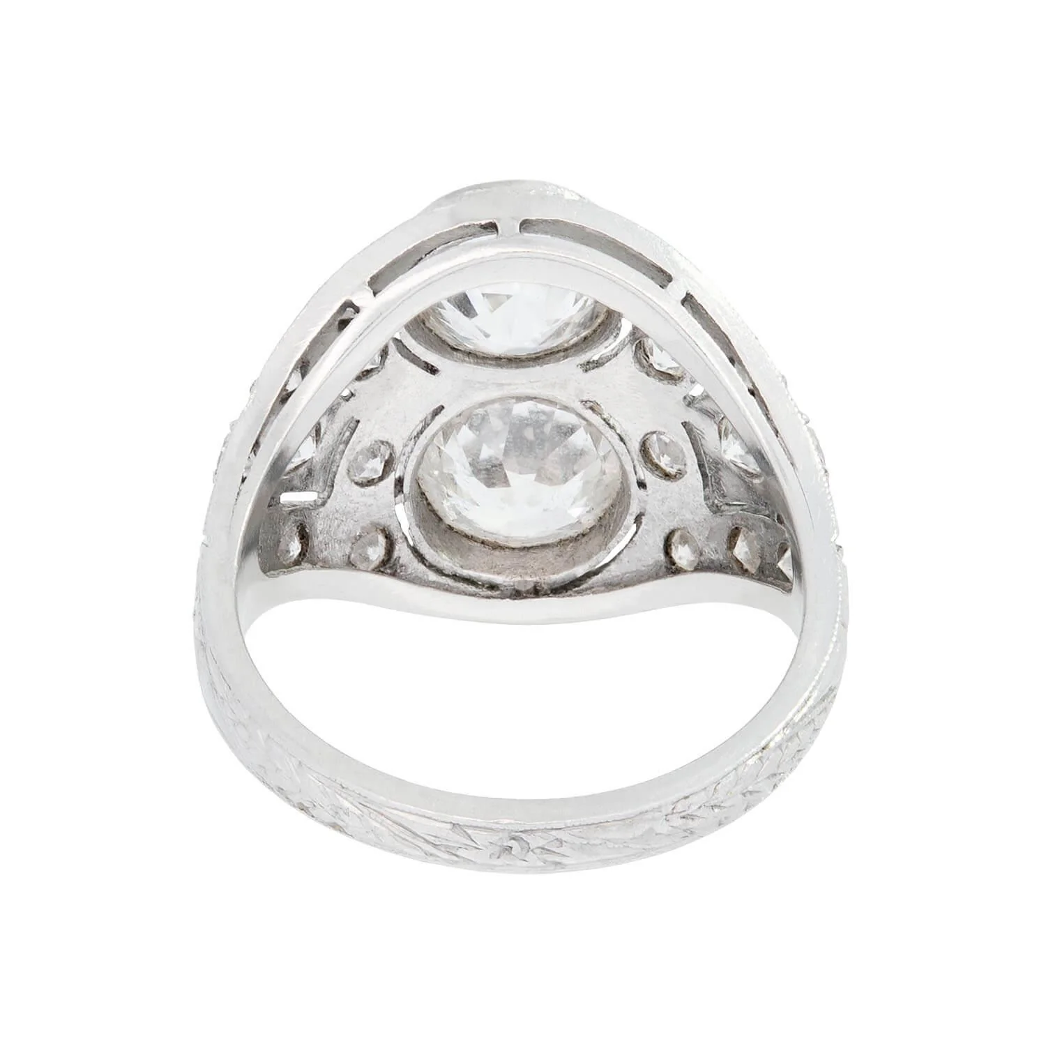 Art Deco Platinum Diamond Two-Stone Ring - Image 5