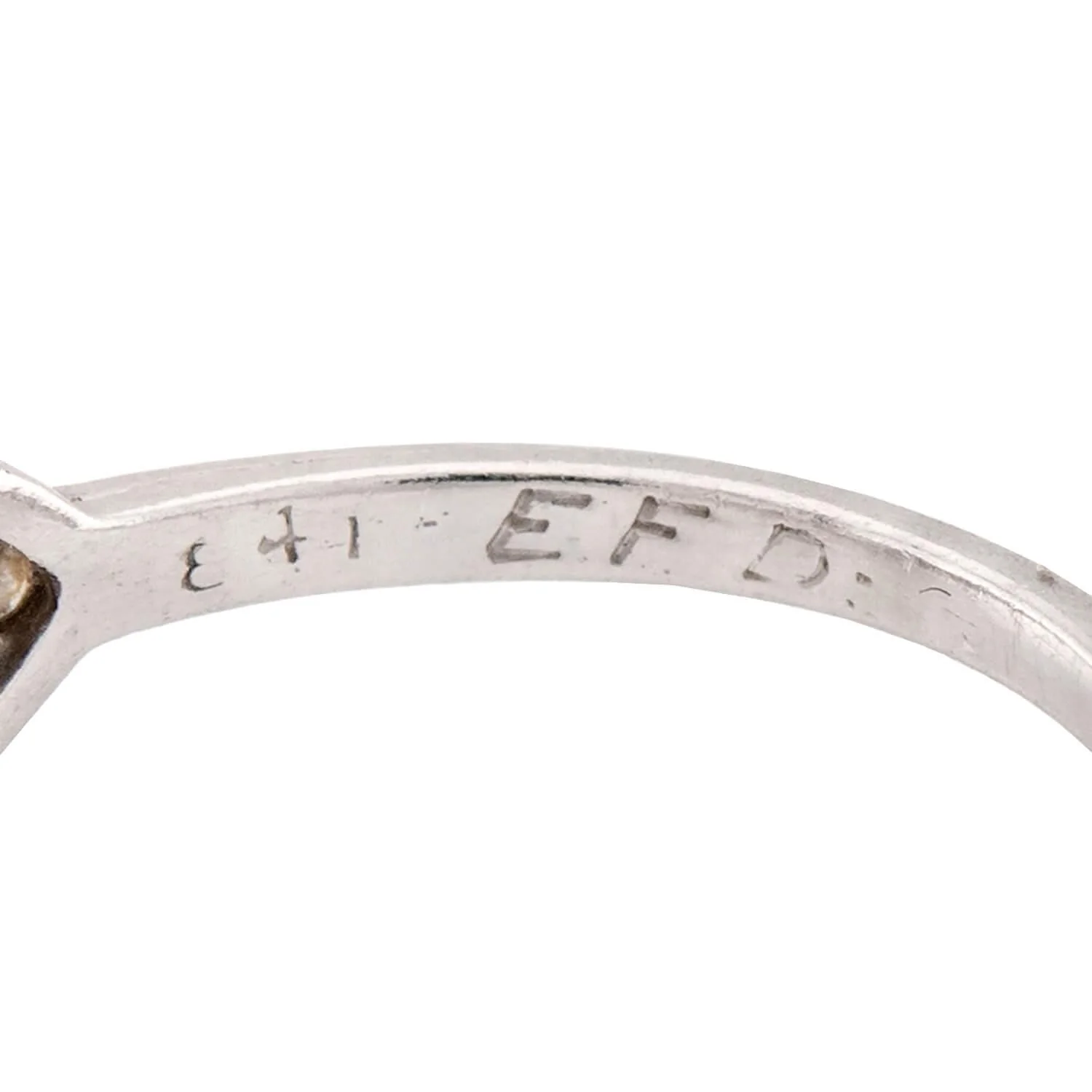 Art Deco Platinum Diamond Engagement Ring .90ct - Image 6