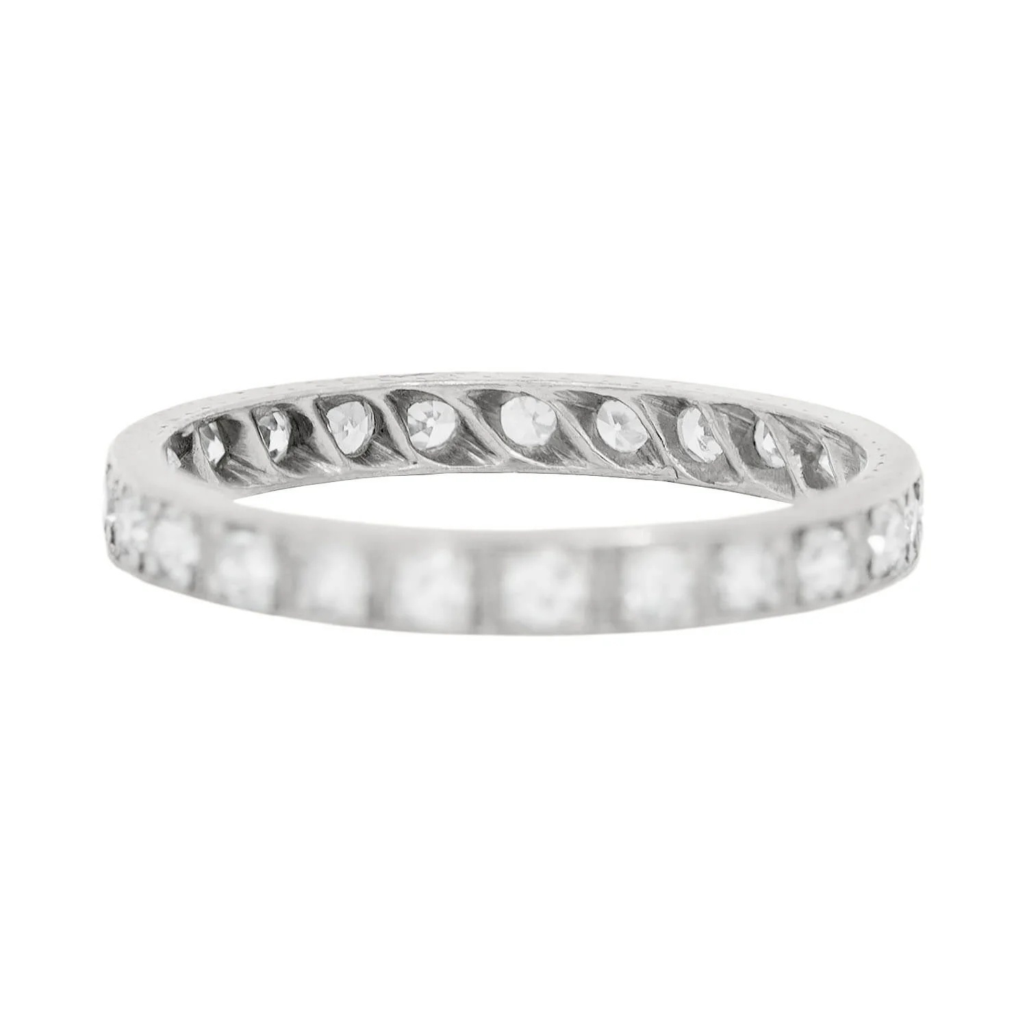 Art Deco Platinum Diamond Eternity Band 0.40ctw - Image 4