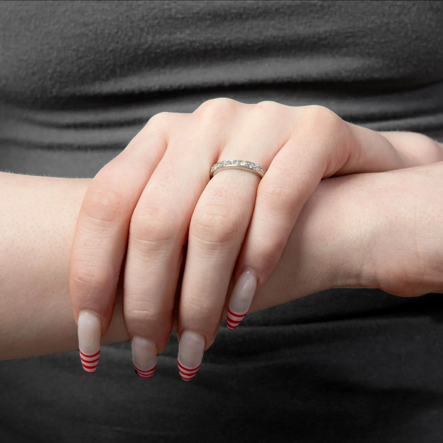Art Deco Platinum Diamond Eternity Band - Image 4