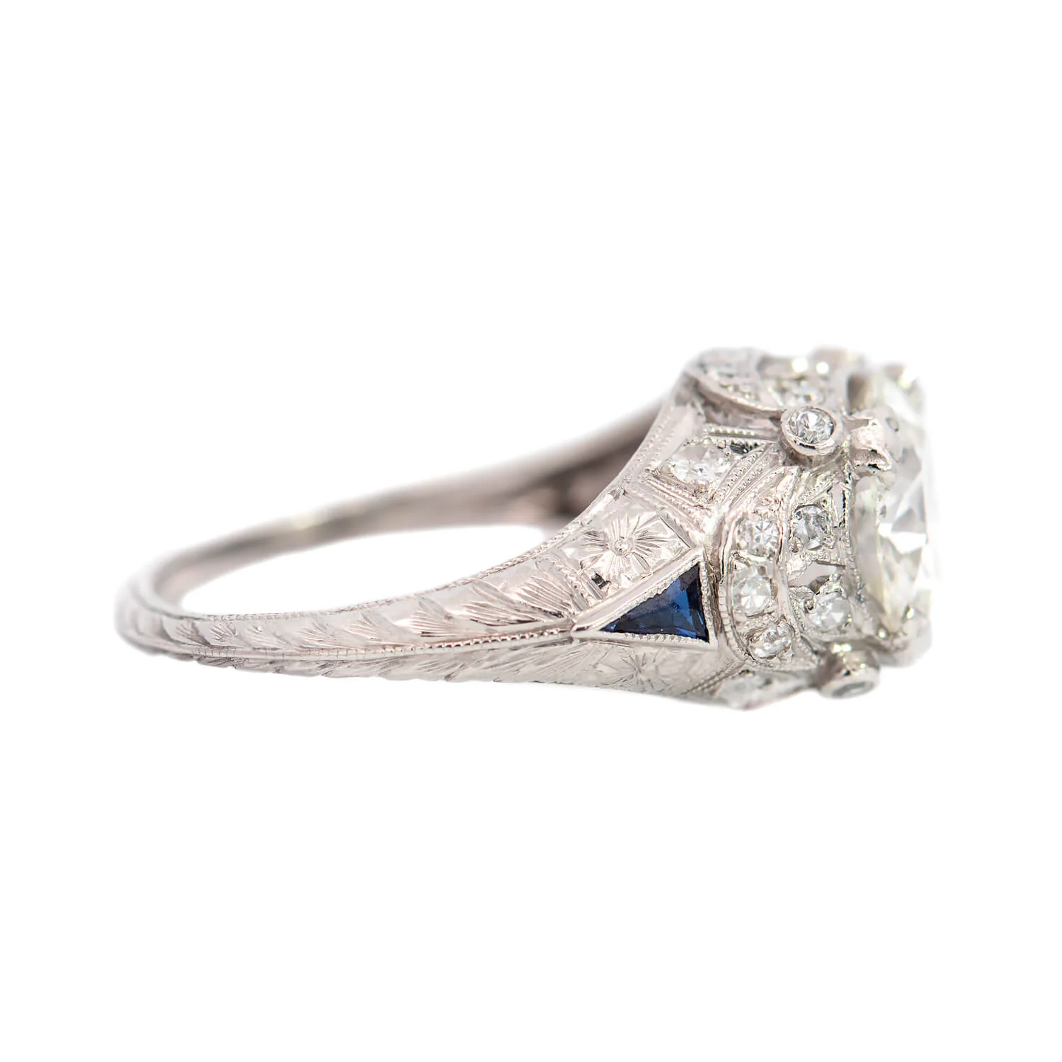 Art Deco Platinum Diamond Ring 2.03ctw - Image 3