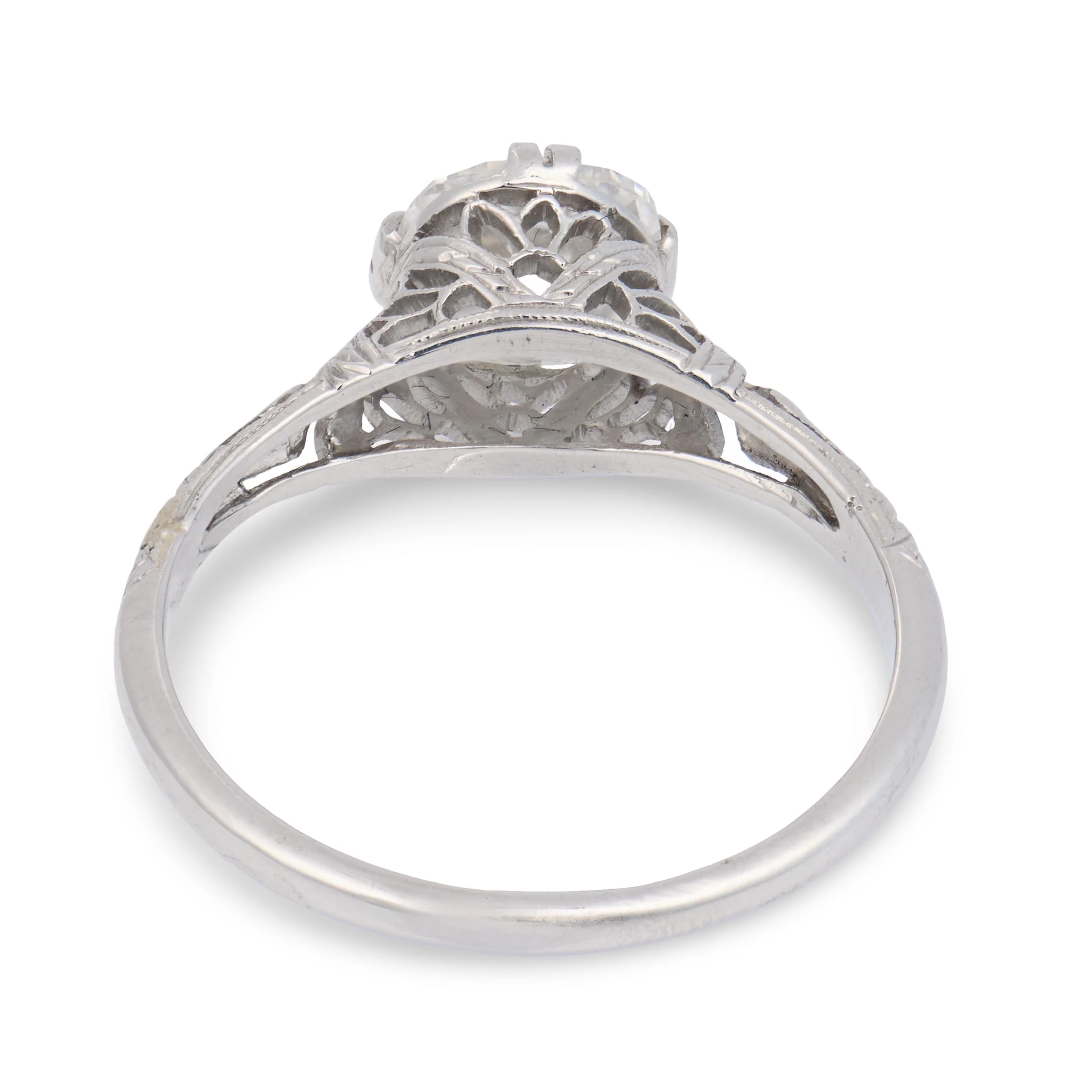 Art Deco Platinum GIA Diamond Engagement Ring 1.50ct. - Image 5