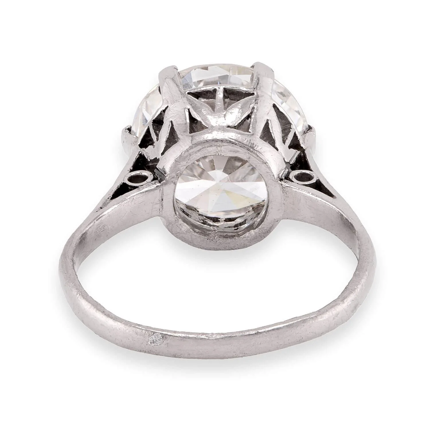 Art Deco Platinum GIA Diamond Engagement Ring 3.92ct - Image 5