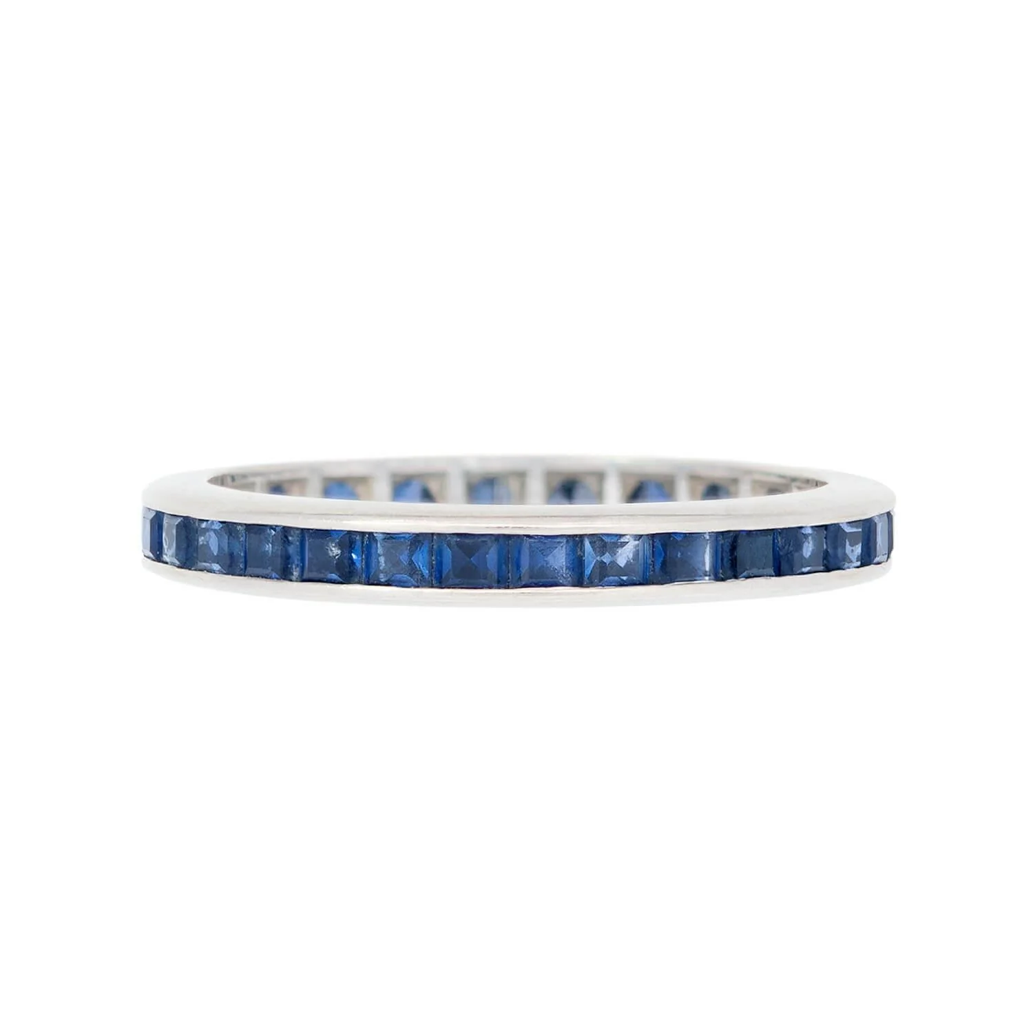 Art Deco Platinum Sapphire Eternity Band - Image 2