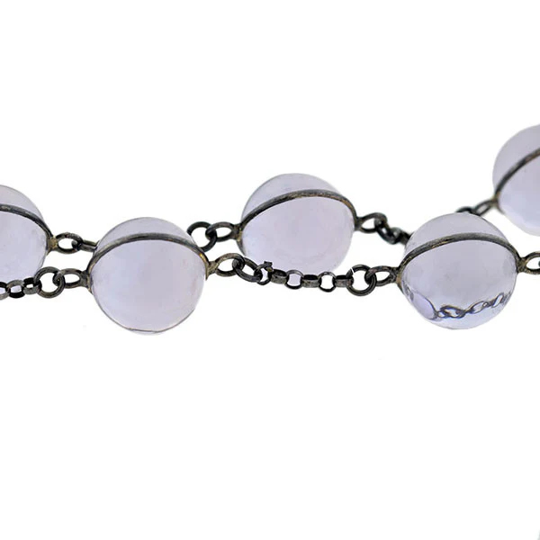 Art Deco Sterling Lavender "Pools of Light" Necklace - Image 5