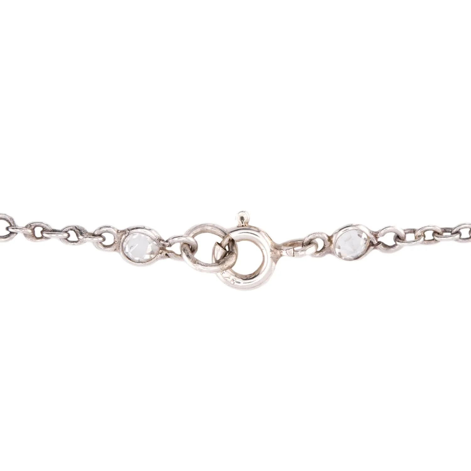 Art Deco Sterling Silver Rock Quartz Crystal "Diamonds-by-the-Yard" Chain - Image 3